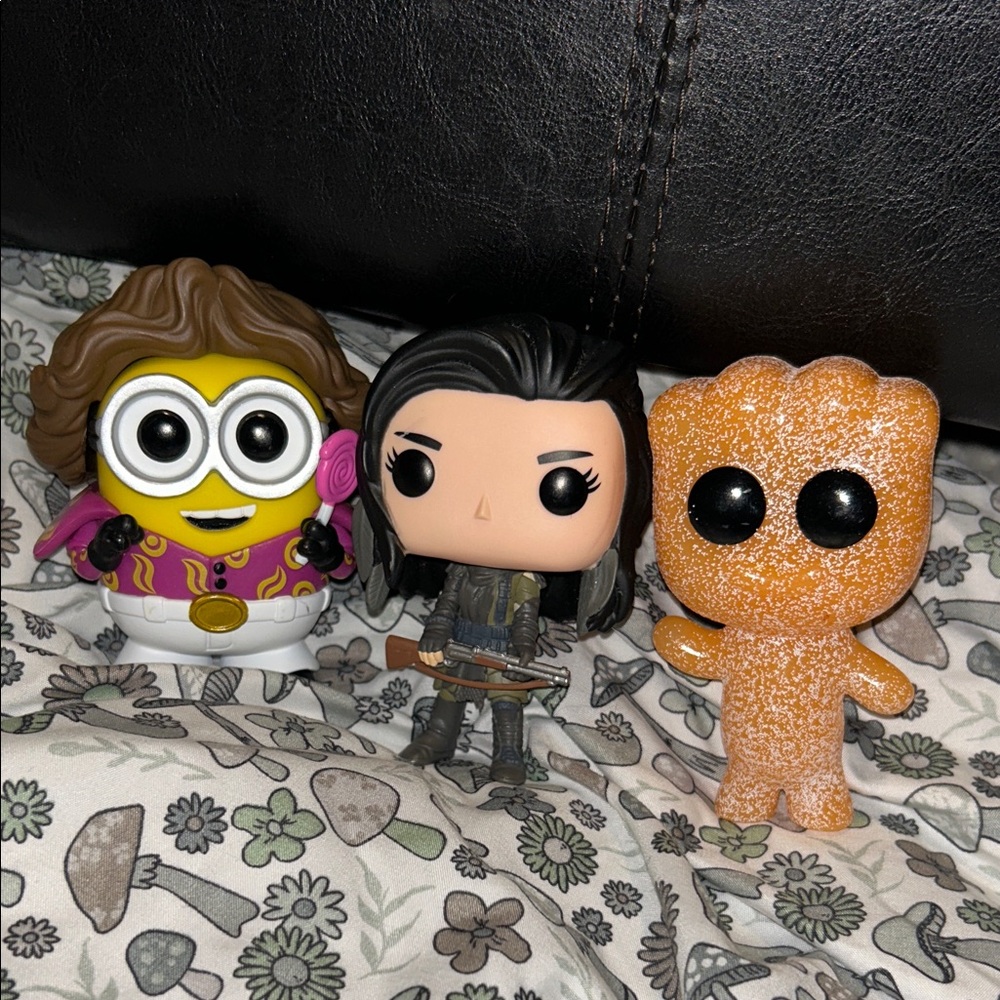 Funko Yellow, Black, Brown, Orange Pop Vinyl Figures
